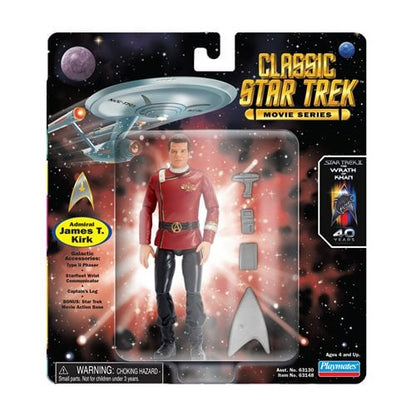 Star Trek Classic Star Trek II: The Wrath of Khan Admiral James T. Kirk 5-Inch Action Figure - by Playmates | Buy at ToyShnip