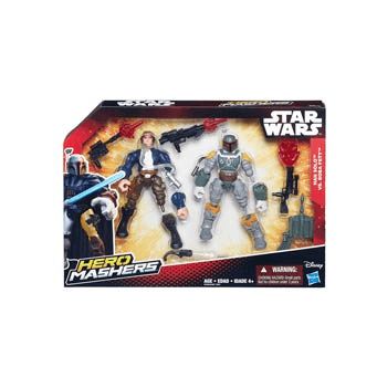 Star Wars Hero Mashers Battle Pack Action Figures - Han Solo vs Boba Fett - by Hasbro | Buy at ToyShnip