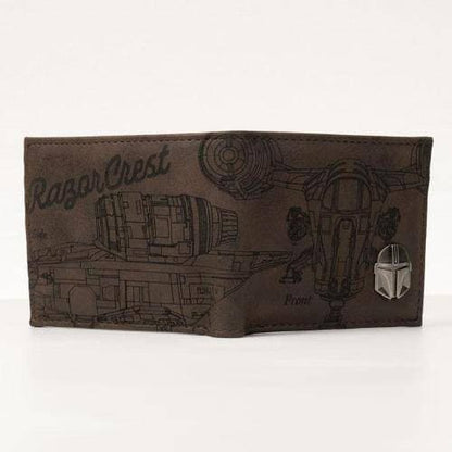 Star Wars: Mandalorian Etched PU Bifold Wallet - Entertainment Earth Exclusive - by Bioworld | Buy at ToyShnip