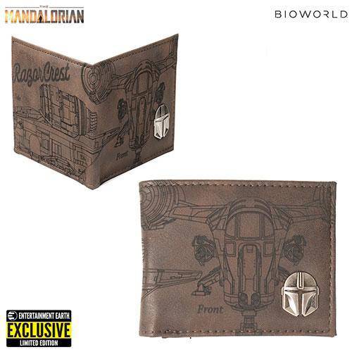 Star Wars: Mandalorian Etched PU Bifold Wallet - Entertainment Earth Exclusive - by Bioworld | Buy at ToyShnip