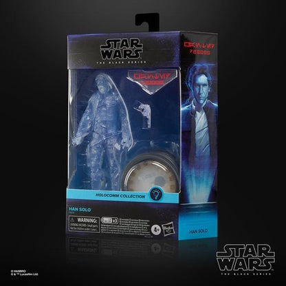 Star Wars The Black Series Holocomm Collection Han Solo 6 - Inch Action Figure with Light - Up Holopuck - by Hasbro
