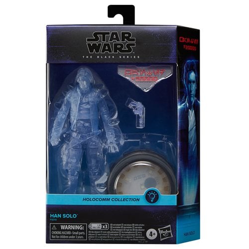 Star Wars The Black Series Holocomm Collection Han Solo 6 - Inch Action Figure with Light - Up Holopuck - by Hasbro