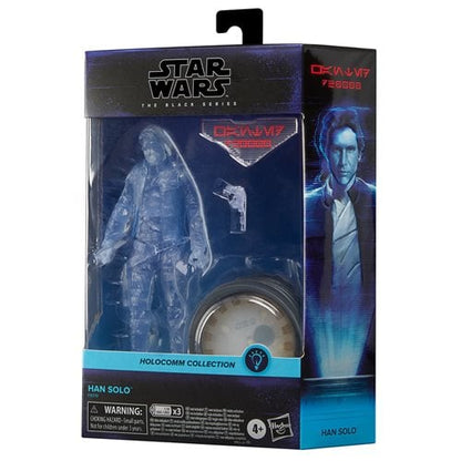 Star Wars The Black Series Holocomm Collection Han Solo 6 - Inch Action Figure with Light - Up Holopuck - by Hasbro