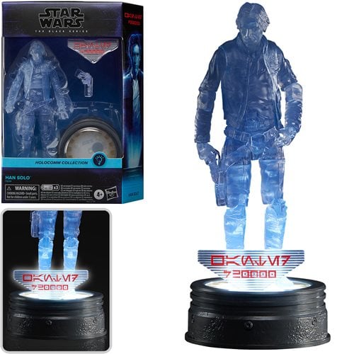 Star Wars The Black Series Holocomm Collection Han Solo 6 - Inch Action Figure with Light - Up Holopuck - by Hasbro