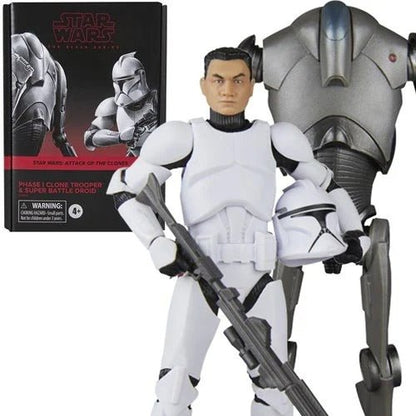 Star Wars The Black Series Phase I Clone Trooper & Super Battle Droid 6 - Inch Action Figures - by Hasbro