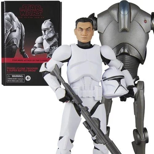 Star Wars The Black Series Phase I Clone Trooper & Super Battle Droid 6 - Inch Action Figures - by Hasbro