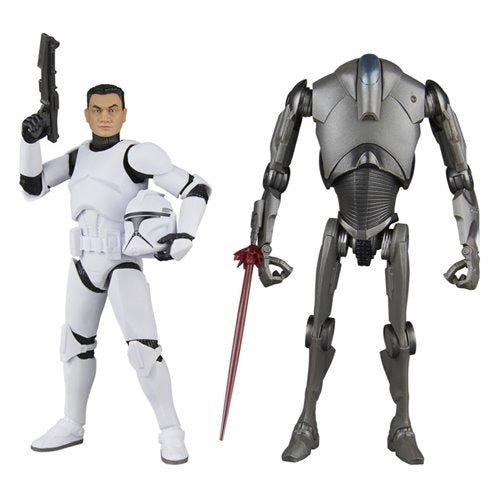 Star Wars The Black Series Phase I Clone Trooper & Super Battle Droid 6 - Inch Action Figures - by Hasbro