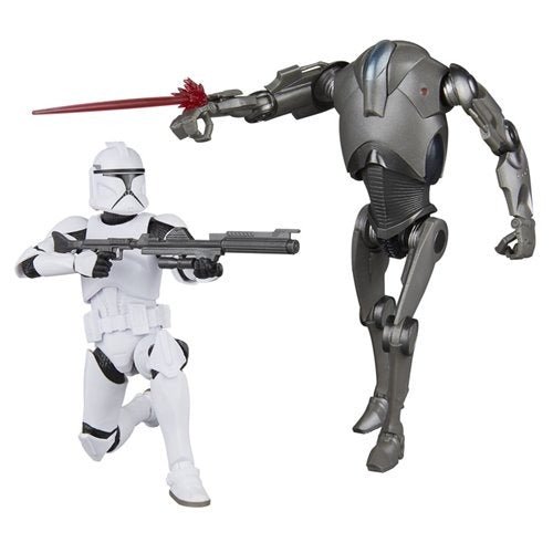 Star Wars The Black Series Phase I Clone Trooper & Super Battle Droid 6 - Inch Action Figures - by Hasbro