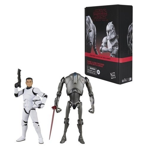 Star Wars The Black Series Phase I Clone Trooper & Super Battle Droid 6 - Inch Action Figures - by Hasbro