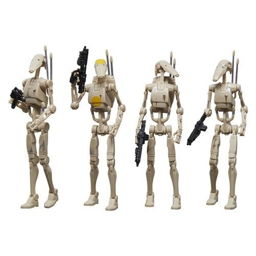 Star Wars The Vintage Collection Battle Droid 3 3/4 - Inch Action Figures 4 - Pack - by Hasbro