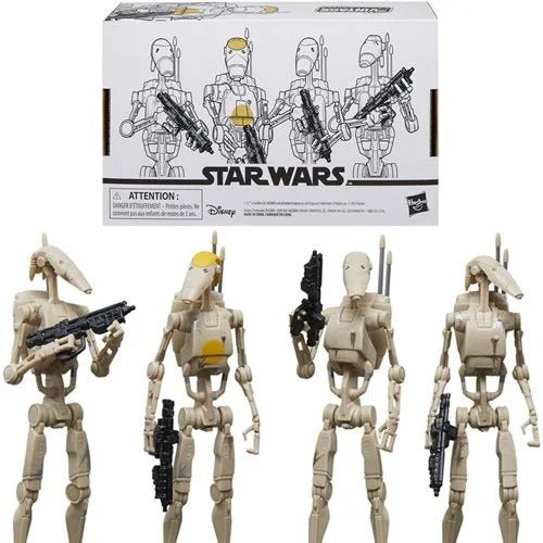 Star Wars The Vintage Collection Battle Droid 3 3/4 - Inch Action Figures 4 - Pack - by Hasbro