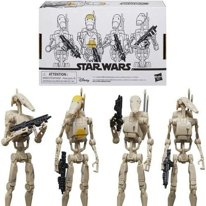 Star Wars The Vintage Collection Battle Droid 3 3/4 - Inch Action Figures 4 - Pack - by Hasbro
