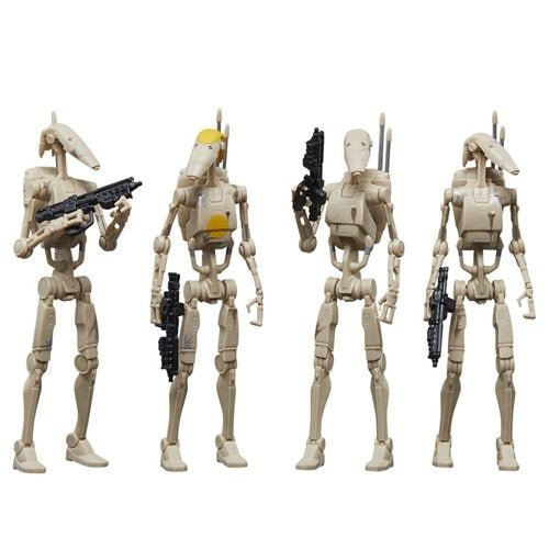 Star Wars The Vintage Collection Battle Droid 3 3/4 - Inch Action Figures 4 - Pack - by Hasbro