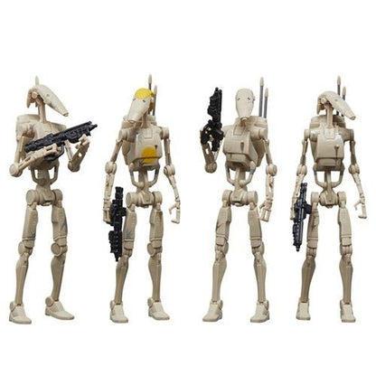 Star Wars The Vintage Collection Battle Droid 3 3/4 - Inch Action Figures 4 - Pack - by Hasbro