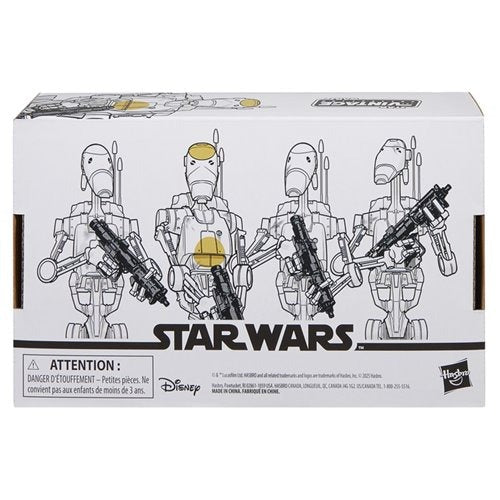 Star Wars The Vintage Collection Battle Droid 3 3/4 - Inch Action Figures 4 - Pack - by Hasbro