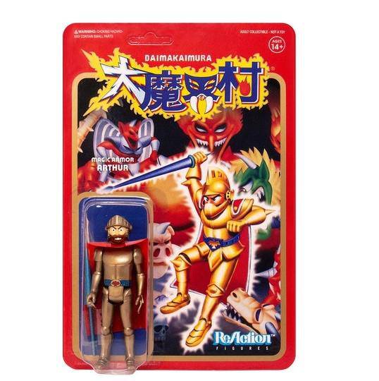 Super7 Ghosts N Goblins Reaction Figure - Arthur With Armor (Gold)(Japanese) - by Super7 | Buy at ToyShnip
