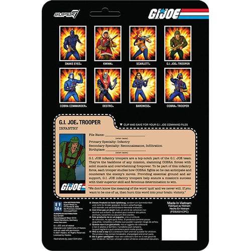Super7 G.I. Joe 3 3/4-Inch ReAction Figure - by Super7 | Buy at ToyShnip