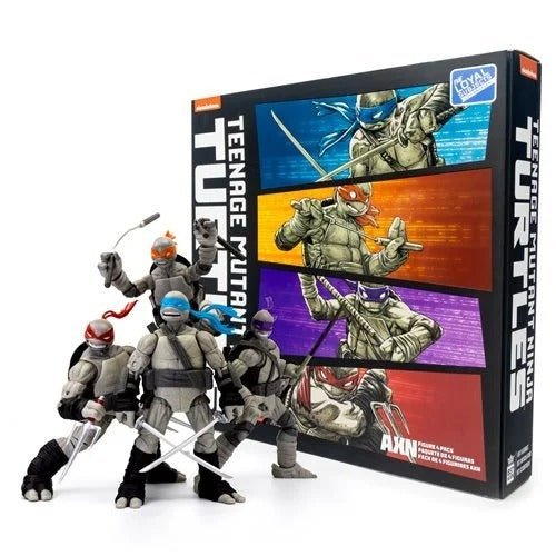 Teenage Mutant Ninja Turtles BST AXN Turtles IDW Comic Black and White 5-Inch Action Figure 4-Pack - SDCC 2023 Exclusive - by The Loyal Subjects | Buy at ToyShnip