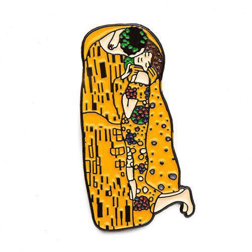 The Kiss by Gustav Klimt Enamel Pin - Today is Art Day - ToyShnip