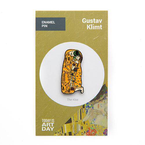The Kiss by Gustav Klimt Enamel Pin - Today is Art Day - ToyShnip