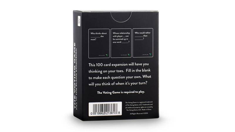 The Voting Game - Fill In The Blank Expansion - by Player Ten | Buy at ToyShnip
