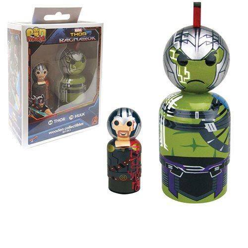 Thor: Ragnarok Thor and Hulk Pin Mate Wooden Figure Set of 2 - by Bif Bang Pow! | Buy at ToyShnip