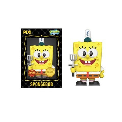 ThrillJoy Pix! SpongeBob SquarePants with Krabby Patty Vinyl Figure - 2026 Convention Exclusive - by ThrillJoy