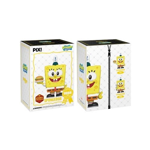 ThrillJoy Pix! SpongeBob SquarePants with Krabby Patty Vinyl Figure - 2026 Convention Exclusive - by ThrillJoy