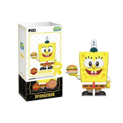 ThrillJoy Pix! SpongeBob SquarePants with Krabby Patty Vinyl Figure - 2026 Convention Exclusive - by ThrillJoy