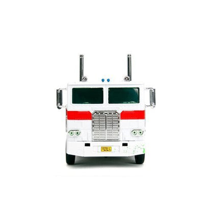 Transformers G1 Optimus Prime Big Rig with Ghostbusters Ecto - 1 Graphics 1:24 Scale Die - Cast Metal Vehicle - by Jada Toys