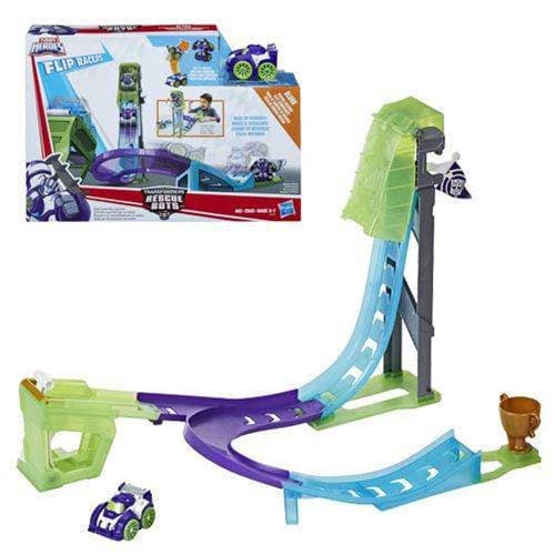 Transformers Rescue Bots Flip Racers Blurr Reverse Raceway - by Hasbro | Buy at ToyShnip