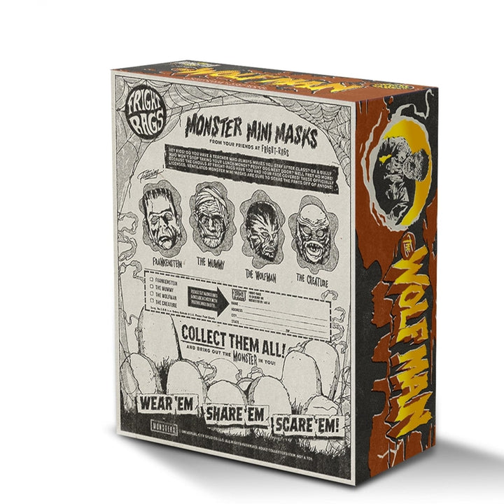 Universal Monsters B&W Or Color PX Mini Mask - Select Figure(s) - by Fright - Rags