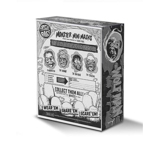 Universal Monsters B&W Or Color PX Mini Mask - Select Figure(s) - by Fright - Rags