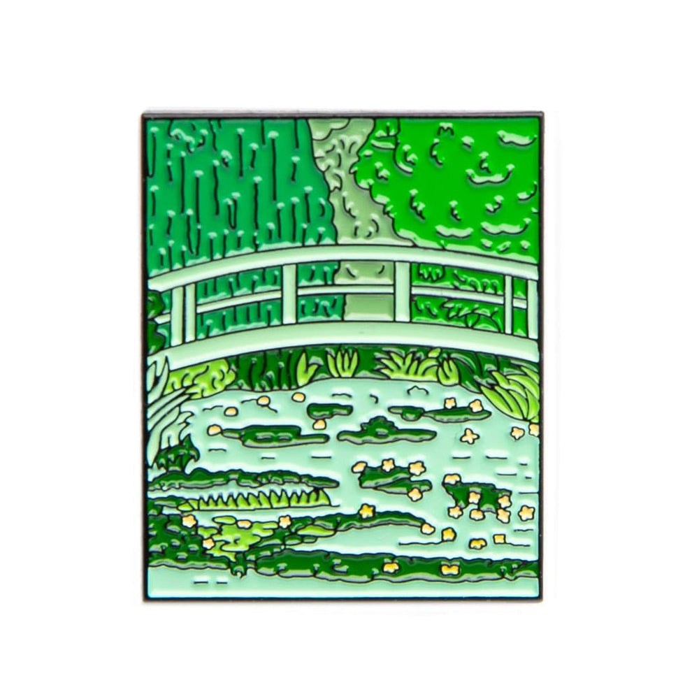Water Lilies and Japanese Bridge by Claude Monet Enamel Pin - Today is Art Day - by Today Is Art Day | Buy at ToyShnip