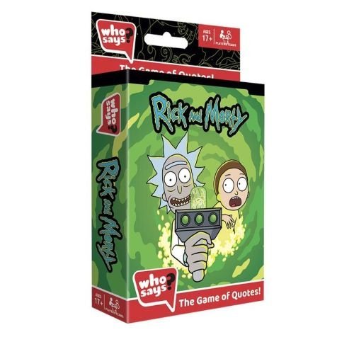 Who Says? Card Game Rick and Morty Edition - by License 2 Play | Buy at ToyShnip