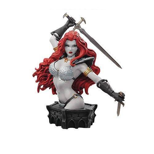 Women of Dynamite Red Sonja Arthur Adams Black and White Bust - by Dynamite Entertainment | Buy at ToyShnip