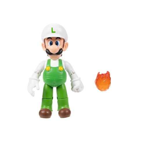 World of Nintendo 4" Action Figure - Fire Luigi - by Jakks Pacific