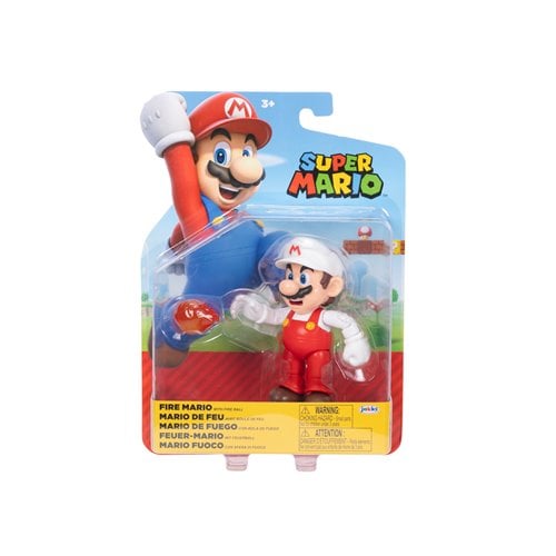 World of Nintendo 4" Action Figure - Fire Mario - by Jakks Pacific