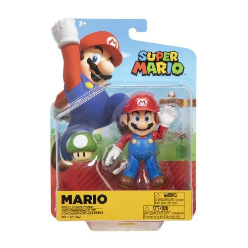 World of Nintendo 4" Action Figure - Mario with 1-Up Mushroom - by Jakks Pacific | Buy at ToyShnip