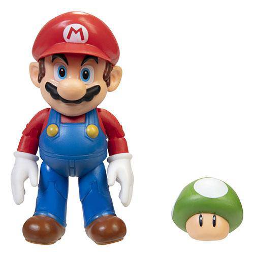 World of Nintendo 4" Action Figure - Mario with 1-Up Mushroom - by Jakks Pacific | Buy at ToyShnip