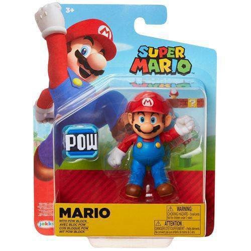 World of Nintendo 4" Action Figure - Mario with Pow Block - by Jakks Pacific | Buy at ToyShnip