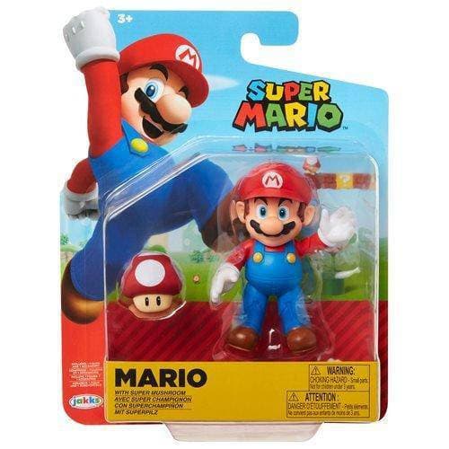 World of Nintendo 4" Action Figure - Mario with Super Mushroom - by Jakks Pacific | Buy at ToyShnip