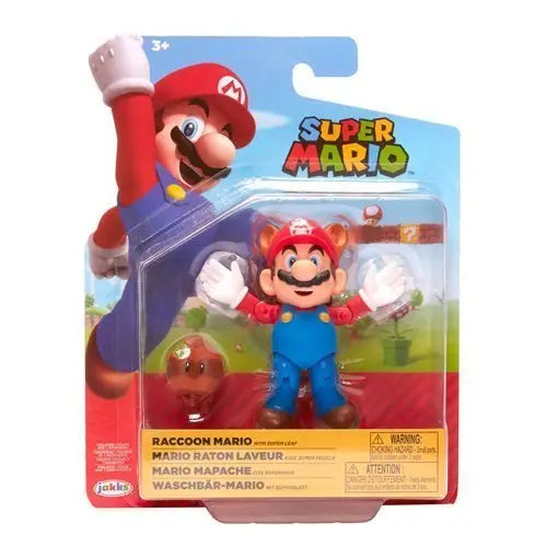 World of Nintendo 4" Action Figure - Raccoon Mario with Super Leaf - by Jakks Pacific | Buy at ToyShnip