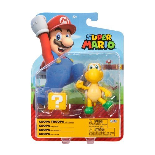 World of Nintendo 4" Action Figure - Wave 33 Koopa Troopa with ? Block - by Jakks Pacific | Buy at ToyShnip