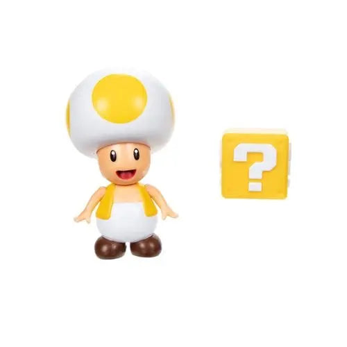 World of Nintendo 4" Action Figure - Yellow Toad with ? Block - by Jakks Pacific | Buy at ToyShnip