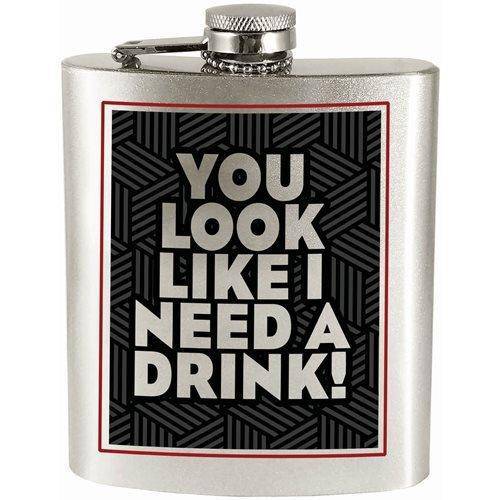 You Look Like I Need A Drink! 7oz. Hip Flask - by Spoontiques | Buy at ToyShnip