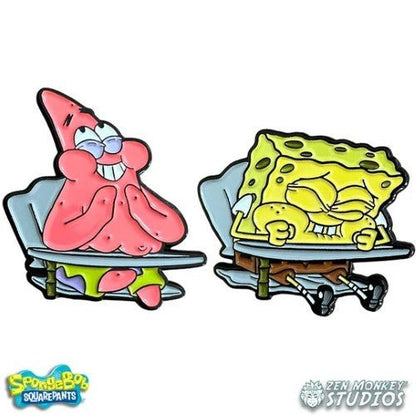 Zen Monkey: Laughing In Class Pin Set - Spongebob Squarepants Pin - by Zen Monkey Studios