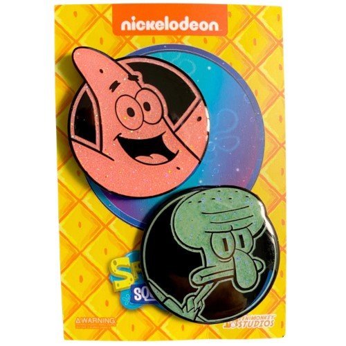 Zen Monkey: Patrick and Squidward - SpongeBob SquarePants Pin Set - by Zen Monkey Studios | Buy at ToyShnip
