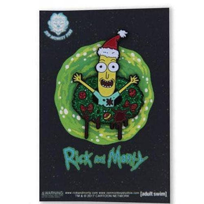 Zen Monkey: Poopy Butthole Wreath - Rick and Morty Enamel Pin - by Zen Monkey Studios | Buy at ToyShnip