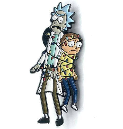 Zen Monkey: Rick and Morty Tangled in Lights - Rick and Morty Enamel Pin - by Zen Monkey Studios | Buy at ToyShnip